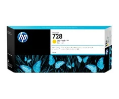 Hewlett Packard (HP) HP 728 300-ml Geltona Ink Cartridge