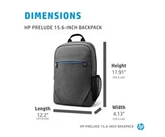 Hewlett Packard (HP) HP Prelude 15.6 Backpack, Vanduo Resistant - Pilkas