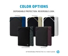 Hewlett Packard (HP) HP 14 Reversible Sleeve, Sanitizable - Juodas, Mėlyna