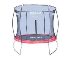 Hudora Fantastic - Antžeminis batutas - Apvalus - 100 kg - Apsauginis tinklas - Raudona