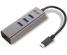 I-tec Metal C31METALG3HUB sąsajos šakotuvas USB 3.2 Gen 2 (3.1 Gen 2) Type-C 5000 Mbit/ai Pilka