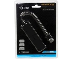I-tec Advance U3HUB404 sąsajos šakotuvas USB 3.2 Gen 1 (3.1 Gen 1) Type-A 5000 Mbit/ai Juoda