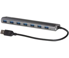 I-tec Metal U3HUB778 sąsajos šakotuvas USB 3.2 Gen 1 (3.1 Gen 1) Type-A 5000 Mbit/ai Sidabras