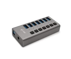 I-tec U3CHARGEHUB7 mobiliojo įrenginio kroviklis Vidaus Pilka
