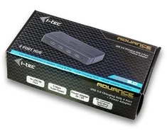 I-tec U3HUB445 sąsajos šakotuvas USB 3.2 Gen 1 (3.1 Gen 1) Type-B 5000 Mbit/ai Juoda