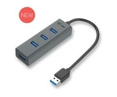 I-tec Metal U3HUBMETAL403 sąsajos šakotuvas USB 3.2 Gen 1 (3.1 Gen 1) Type-A 5000 Mbit/ai Pilka