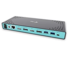 I-TEC USB 3.0 / USB-C Dualdock 1x 5K 2x 4K 60Hz 2x HDMI 2x DP 1x GLAN 6x USB 3.0 1x Audio / Mic Jack Kensington, suderinamas su TB 3