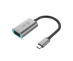 I-tec Metal C31METALVGA60HZ vaizdo kabelio adapteris 0,15 m C tipo USB VGA (D-Sub) Pilka