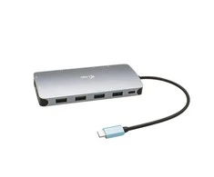 I-TEC USB-C metalinis nano dokas 2xDP 1xHDMI 1xGLAN 1xgarsas / mikrofonas 2xUSB 3.1 2xUSB 2.0 1xUSB-C duomenys 1xUSB-C 100W PD