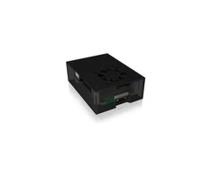 ICY BOX dėklas Raspberry Pi 4 akrilo viršus/apačia/rėmas Anthr./juodas