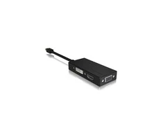 Adapteris ICY BOX mini DisplayPort > DVI/HDMI/VGA 4K 60Hz juodas