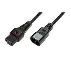 MicroConnect Assmann Electronic ASM IEC-PC1022 maitinimo kabelis, kištukas C14, Ho5VV-F 3 X 1.00mm2 iki C13 IEC LOCK, 3m juodas