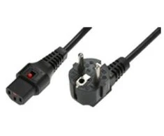MicroConnect Assmann Electronic ASM IEC-EL182S maitinimo kabelis, R/A Schuko kištukas, HO5VV-F 3 X 1.00mm2 iki C13 IEC LOCK, 2m juodas