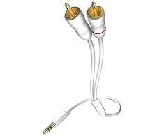 In Akustik Kabelis 2xRCA - 3.5mm stereo kištukai 0.75m Au jungtys, inakustik STAR