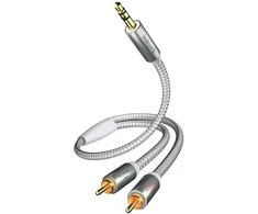 Verschiedene In Akustik Kabelis 2xRCA - 3.5mm stereo kištukai 5.0m Au jungtys, inakustik PREMIUM