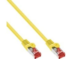InLine 76450Y pataisomasis kabelis RJ45 kištukas iki RJ45 kištukas S/FTP Cat.6 geltonas 0,5 m