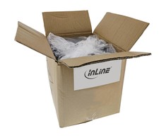 InLine 100vnt. Bulk-Pack InLine ® Lankstus kabelis, S / FTP (PiMf), Cat.6, 250MHz, PVC, CCA, juoda, 0,5 m