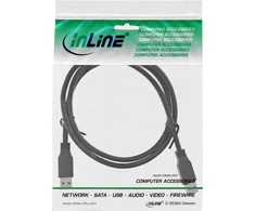 InLine USB 3.0 kabelis, nuo A iki A, juodas - 1m