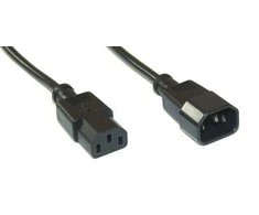 Maitinimo kabelis InLine IEC C13 M / F, Juodas, 3m (16632B)