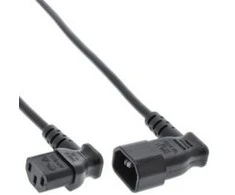 Maitinimo kabelis InLine Ekrano galios stiprintuvas - C13 - C14 - juoda - 5m - kampas