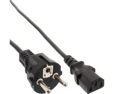 InLine maitinimo laidas, apsauginis kontaktas tiesiai į IEC jungtį C13, 3m, juodas