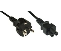 Maitinimo kabelis InLine F tipas Vokiečių - "Miki Mouse" nešiojamas kompiuteris Plug juoda (16656D)