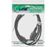InLine Maitinimo kabelis ® Maitinimo kabelis JK / Anglijos kištukas prie 3 kontaktų IEC C13, juodas, 2 m