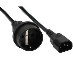 InLine 16659A tinklo adapterio laidas šaltiems įrenginiams C14 iki apsauginio kontakto lizdo 1m