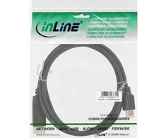 Kabelis InLine Rodyti Uostas - HDMI 0.5m juoda (17186)