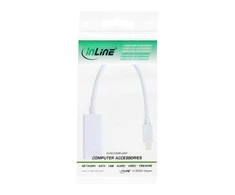 Kabelis InLine ® Name Port HDMI adapteris su garso, mini ekranu Port patinas HDMI moteris, 4K / 30Hz, balta, 0,15m