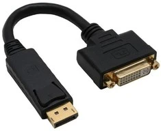 „InLine“ adapterio laidas, „DisplayPort“ lizdas su DVI-D lizdu – juodas