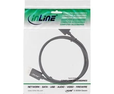 InLine Cable ® DisplayPort 1.4 kabelis, plonas, 8K4K, juodas, auksinis, 1 m