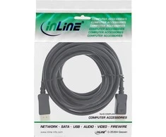 InLine Cable ® DisplayPort 1.4 kabelis aktyvus, 8K4K, juodas, auksinis, 7,5 m