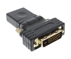 InLine HDMI-DVI adapteris, iš HDMI lizdo į DVI kištuką, lankstus kampas