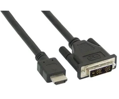 Kabelis InLine HDMI - DVI- D 1m juoda (17661E)