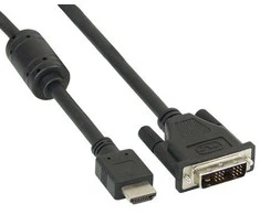 Kabelis InLine HDMI - DVI- D 1,8m juoda (17662)