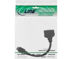 InLine HDMI į DVI lizdo adapterio kabelis didelės spartos, juodas - 0,2 m