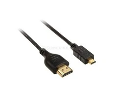 InLine 4K (UHD) Micro Superslim HDMI laidas A iki D, juodas – 1,8 m