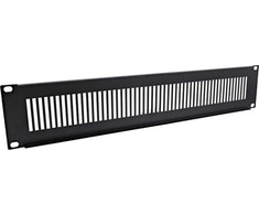 InLine® 19" blind panel perforated, 2U, RAL 9005 juodas
