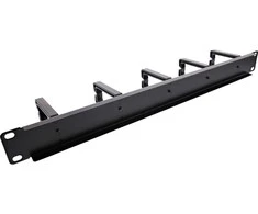 InLine® 19" Cable management panel, 5 small brackets, RAL9005, juodas