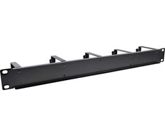 InLine® 19" Cable management panel, 5 large brackets, RAL9005, juodas