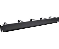 InLine® 19" Cable management panel, 5 large brackets, RAL9005, juodas