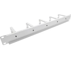 InLine® 19" Cable management panel, 5 small brackets, RAL7035, pilkas