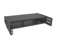 InLine® 19" foldable rack, 2U, 24-40cm depth, with cover, juodas