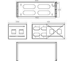 InLine® 19" foldable rack, 4U, 24-40cm depth, pilkas