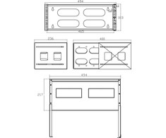 InLine® 19" foldable rack, 4U, 24-40cm depth, with cover, pilkas