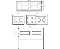 InLine® 19" foldable rack, 4U, 24-40cm depth, with cover, pilkas