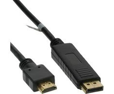 Kabelis InLine Rodyti Uostas - HDMI 1m juoda (17181)