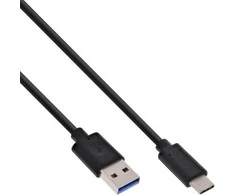 USB InLine USB-A – USB-C laidas, 1 m juodas (35711)