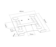 Inline Technology „InLine“ nešiojamojo kompiuterio laikiklis su „Vesa 75“ laikikliu